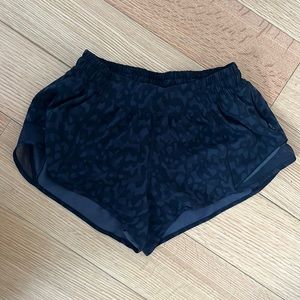 Lululemon Shorts, Size 6, Black Leopard, gently worn